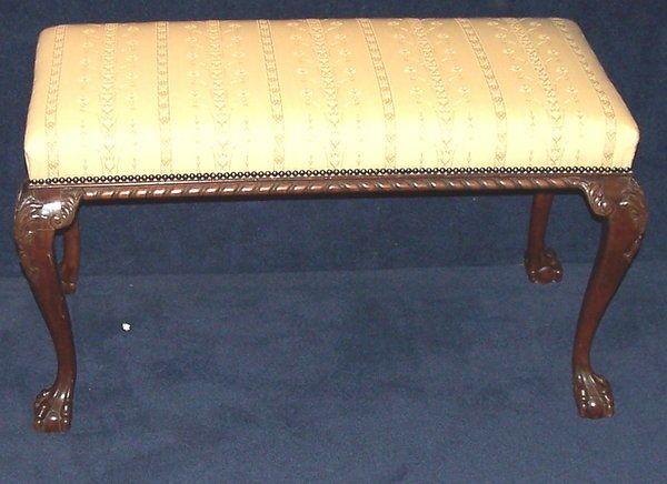 Mahogany Chippendale Style Window Seat