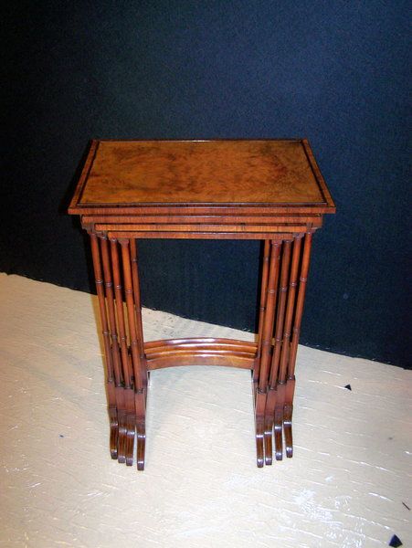 Antique Mahogany Nest Of Coffee Tables