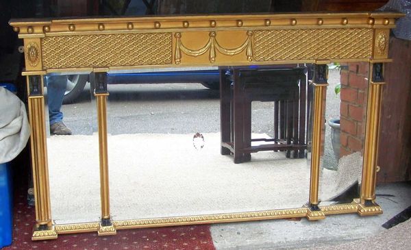 Antique Regency Gilt Overmantle Mirror