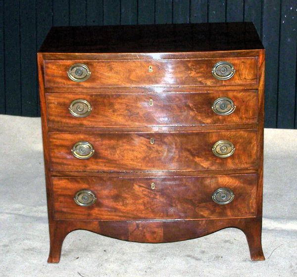 Antique Mahogany Bowfront Chest
