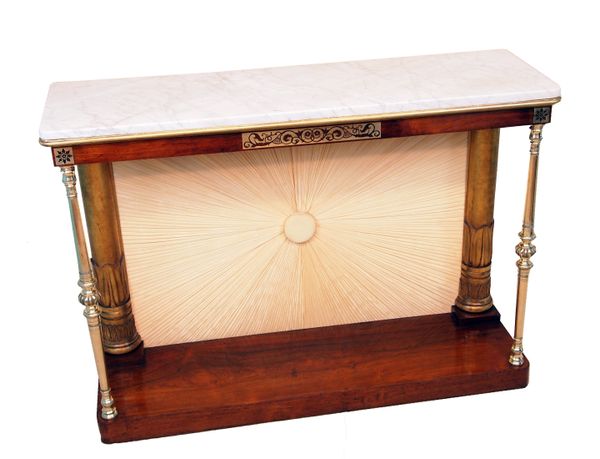 Antique Regency Rosewood And Brass Console Table