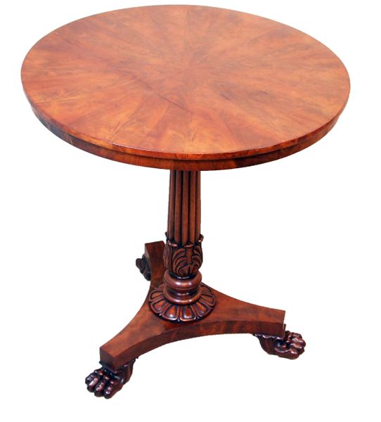 Antique Regency Mahogany Circular Lamp Table