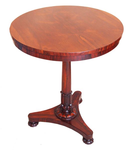 Antique Regency Rosewood Circular Lamp Table