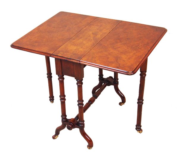 Antique 19th Century Burr Walnut Baby Sutherland Table