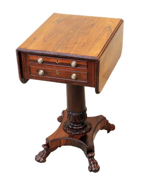 Antique Regency Rosewood Baby Pembroke Table