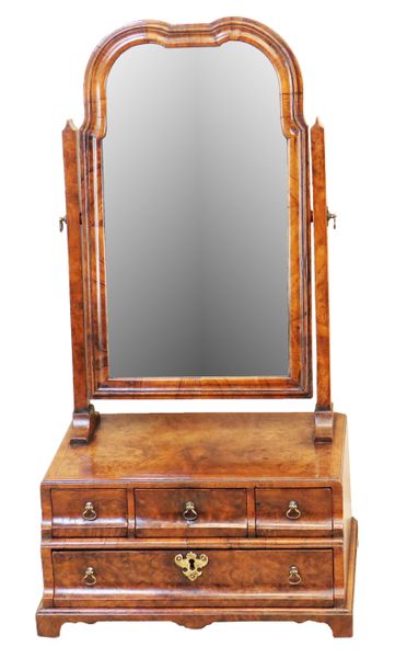 Georgian 18th Century Walnut English Dressing Table Mirror