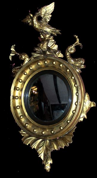 Antique Gilt Convex Mirror