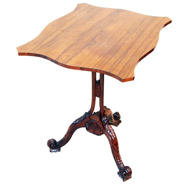 Antique Rosewood Tripod Lamp Table