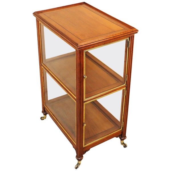 19th Century Walnut Central Standing Display Cabinet