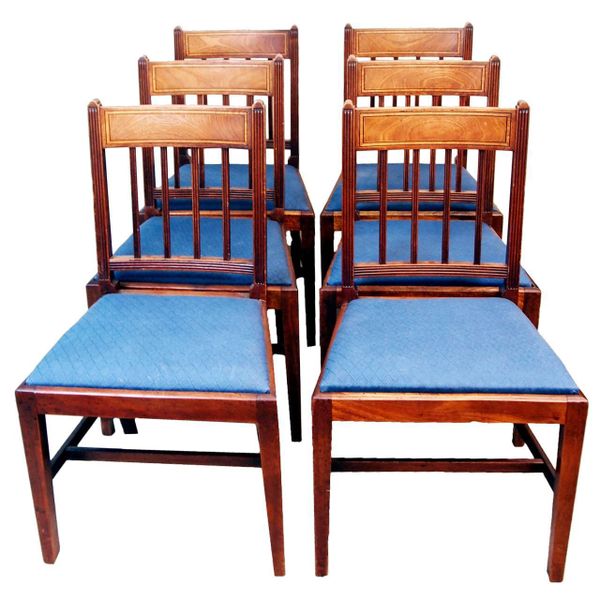 Antique Georgian Set of Six Mahogany Dining Chairs