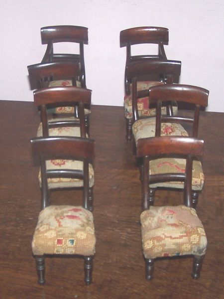 Set Miniature Dining Chairs
