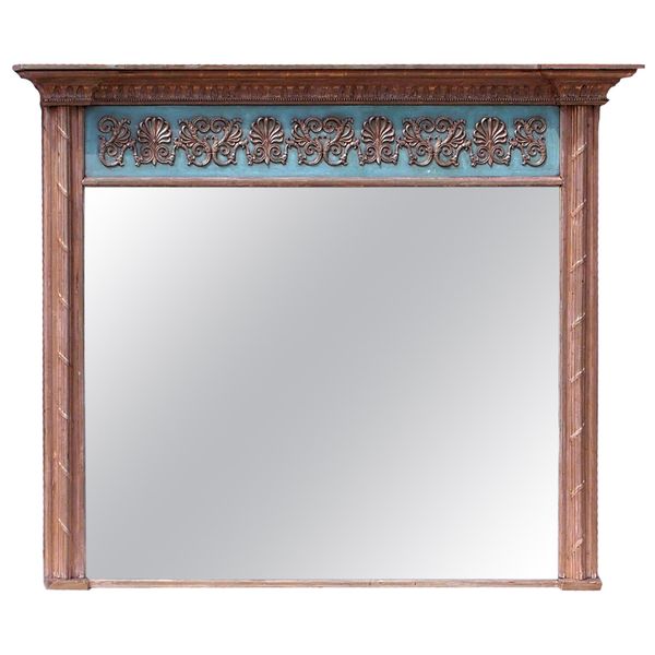 Large English Regency Giltwood Overmantle Mirror