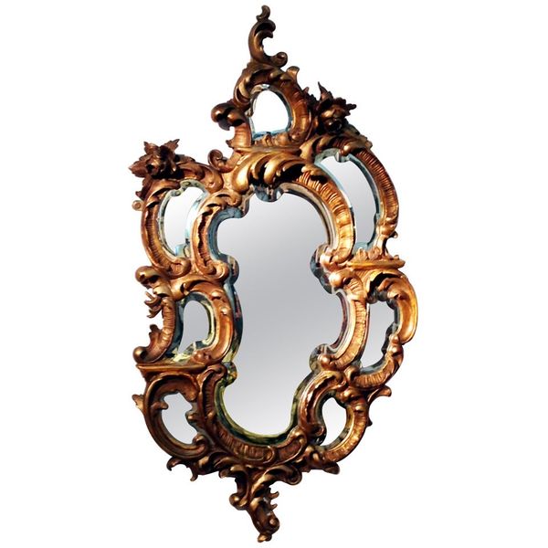 Antique 19th Century Rococo Giltwood Mirror