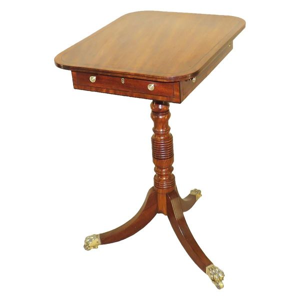 Georgian Antique Mahogany Oblong Lamp Table