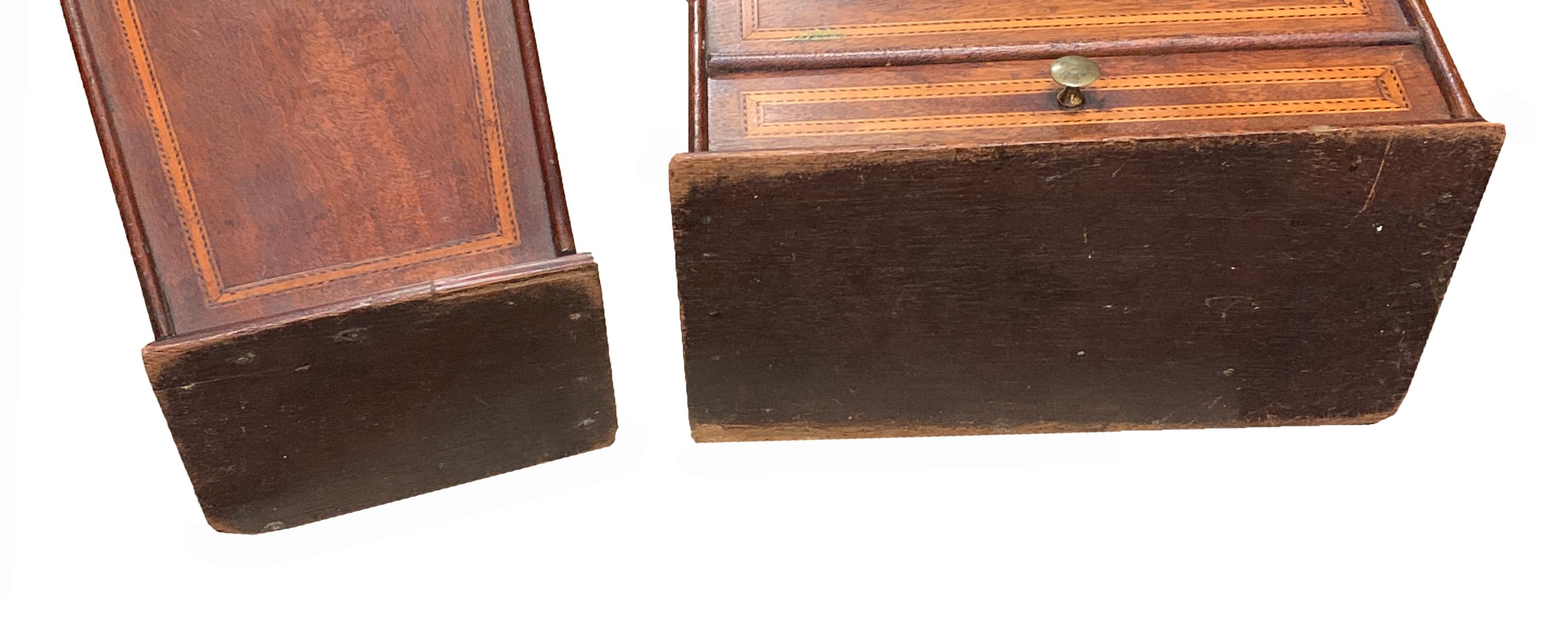 Rare Pair of 18th Century Mahogany Wall Hanging Boxes S&S